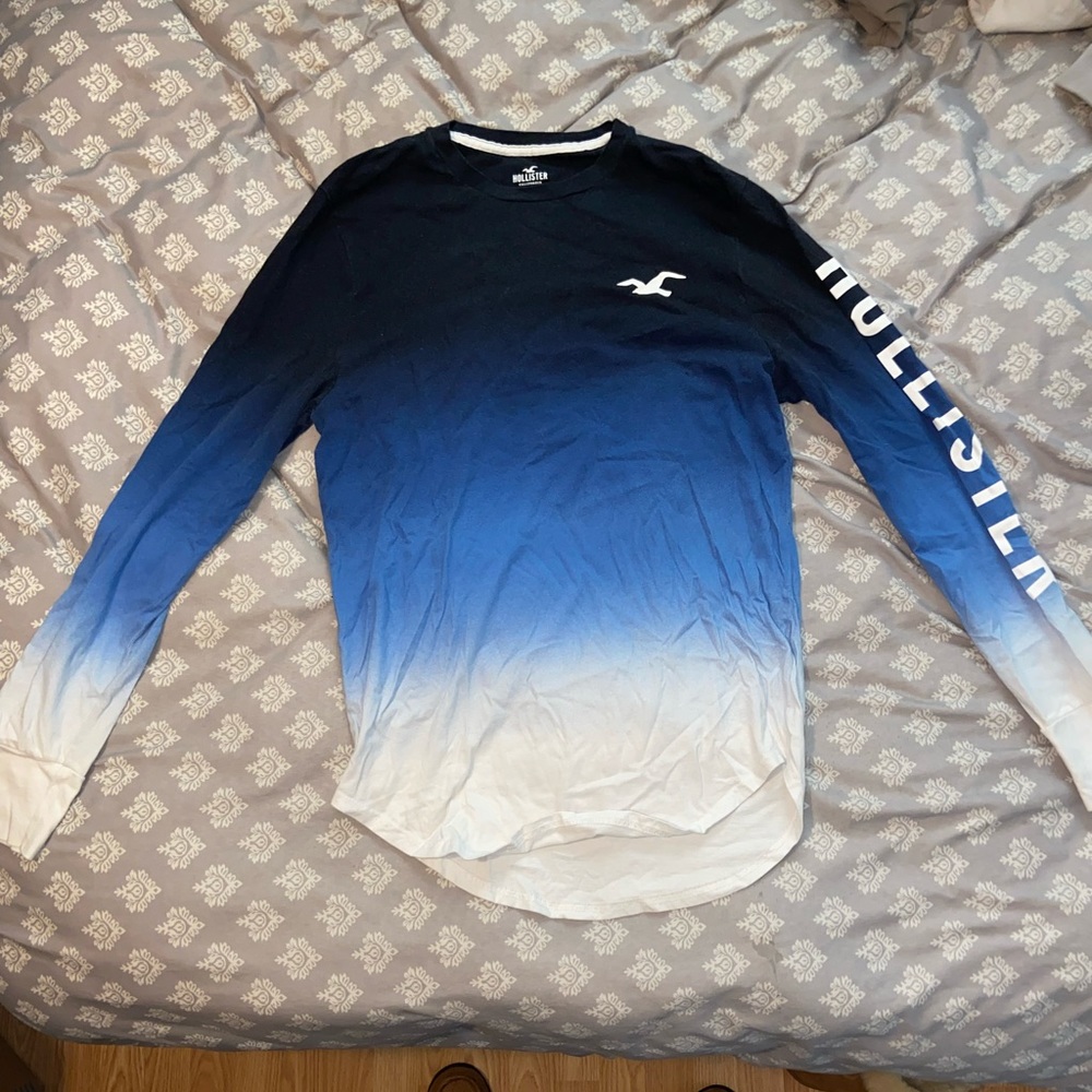 long sleeve ombré hollister shirt